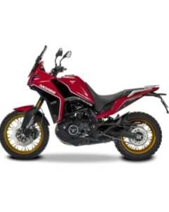 X-Cape 650 con raggi rossa con cerchi raggi oro